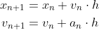 Euler Integration
Formula